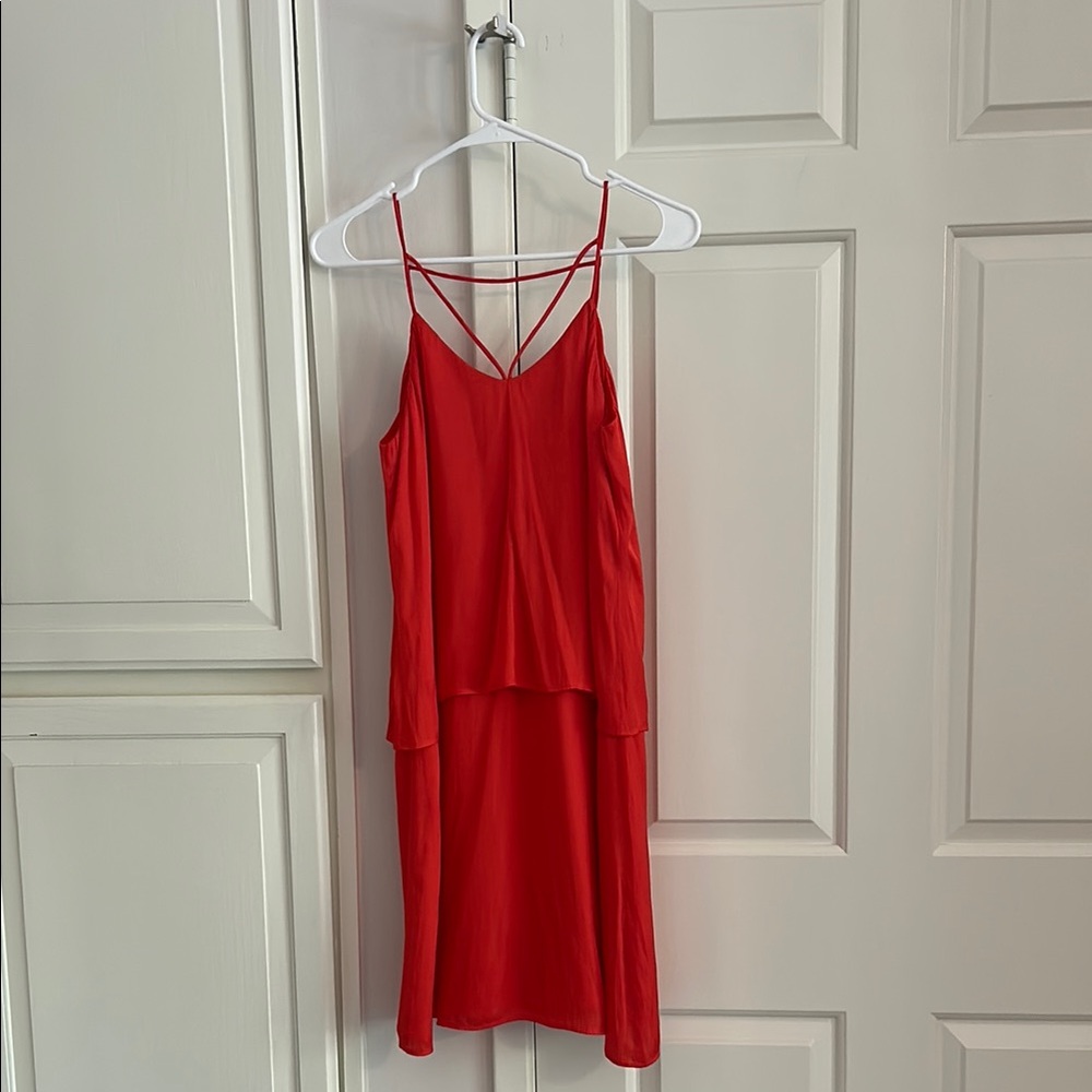 19 Cooper Red Slip Dress Spaghetti Strap